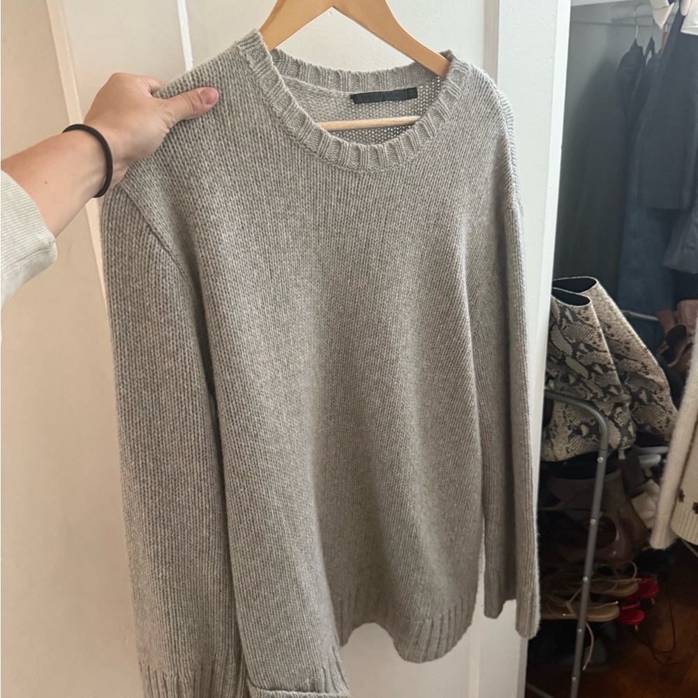 Jenni Kayne Light Gray Knit Pullover